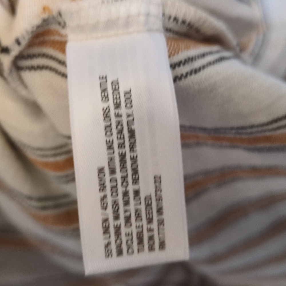 NEW Womens 4X Linen Blend Striped Tie Front Summer Top Ava & Viv Drop Sleeves ♥️ - Picture 9 of 10